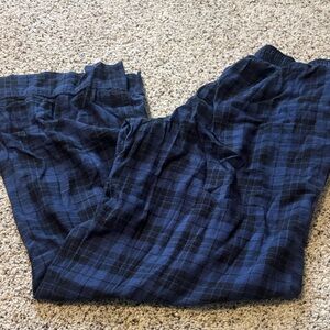 PINK Victoria's Secret Blue and Black Plaid Pants